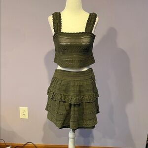 2 piece aerie skirt set size XS/S